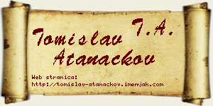 Tomislav Atanackov vizit kartica